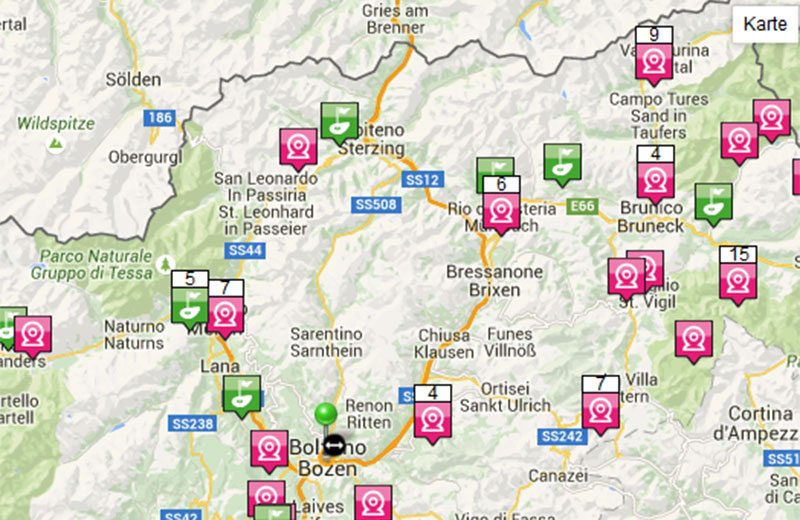 Andrian Südtirol Karte | creactie