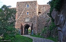 Eingang vom Schloss Sigmundskron in Firmian