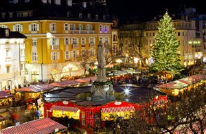Mercatino di Natale a Bolzano nel Sud dell'Alto Adige