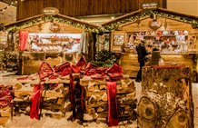Vista sul Mercatino di Natale di Ortisei in Val Gardena