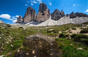 Vista sulle Tre Cime in Alto Adige
