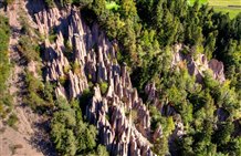 Blick auf die Rittner Erdpyramiden