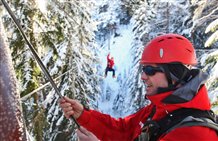 Zipline in inverno