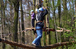 Parco avventura con percorso ad alta fune a Colfosco