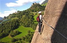 Klettersteig Hoachwool bei Naturns in Südtirol