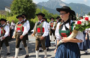 Musikkapelle Vierschach beim Marktlfest in Innichen