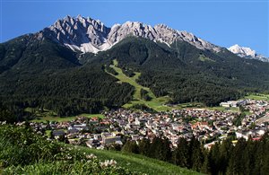 Blick von Innichen auf den Haunold