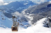 Funivia nell'area sciistica Val Gardena in Alto Adige