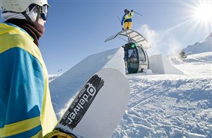 Snowpark nell'area sciistica Belpiano in Val Venosta