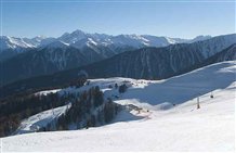 Vista sull'area sciistica Watles in Alto Adige