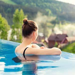 Benessere con vista sulle montagne