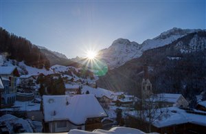 Vista su La Val nella regione vacanziera Alta Badia
