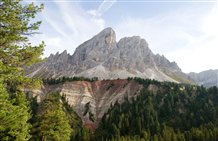 Blick von Lüsen auf den Peitlerkofel