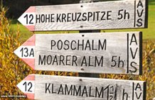 Wegweiser in Ratschings