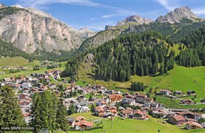 Vista sulla località di Selva di Val Gardena 