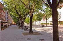 Die Stadt Bruneck im Sommer