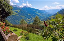 Paesaggio naturale di San Martino in Passiria nell'area vacanze Val Passiria