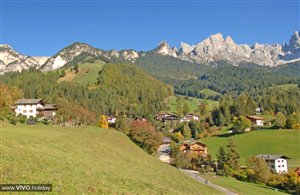 Vista sulla località di Tires al Catinaccio