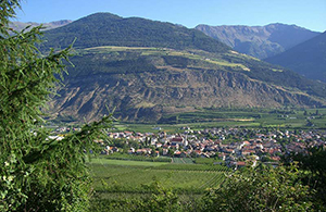 Vista su Lasa nell'area di vacanze Val Venosta